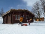 In the snow